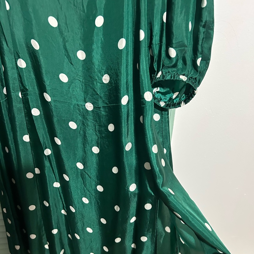 J.Crew Sweetheart long-sleeve midi dress in polka dot - Picture 3 of 7